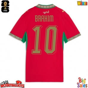 Morocco Brahim Diaz #10 Replica Home Stadium Shirt for Women World Cup 2026 Short Sleeve